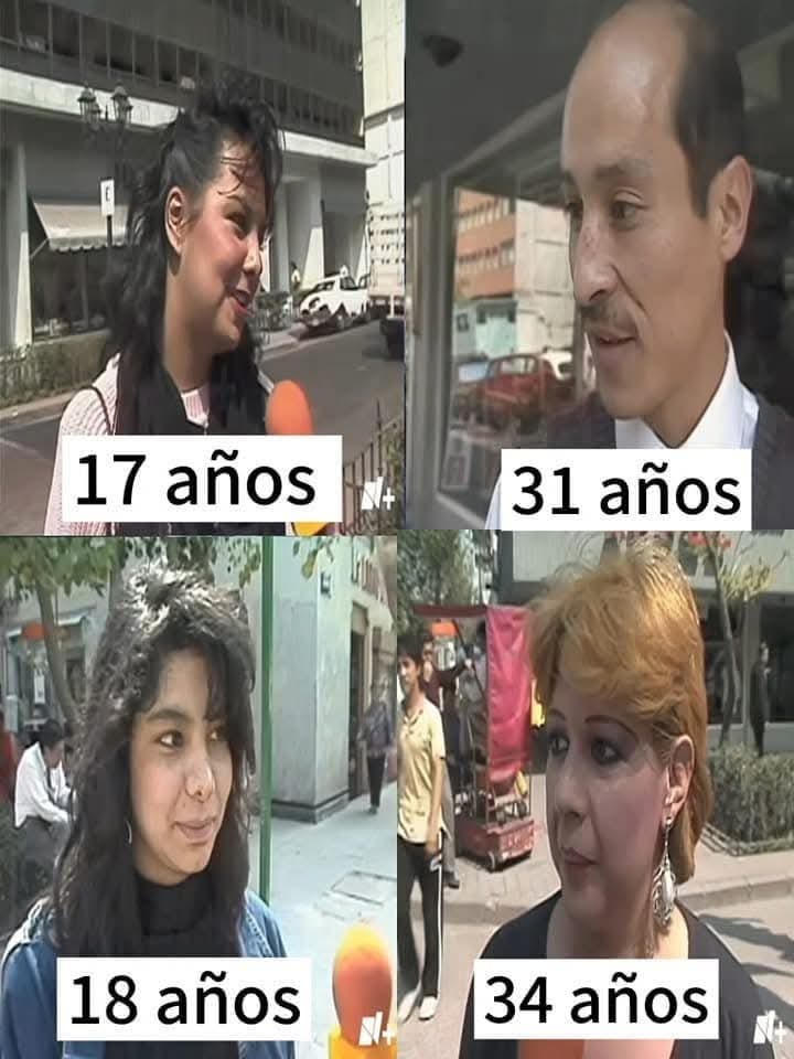Las generaciones pasadas se veían más viejas que ahora. Hoy nos vemos más jóvenes que las generaciones pasadas